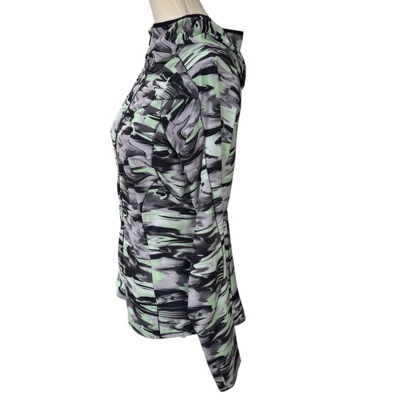 Lululemon Mist Over Windbreaker Pastel Glide Multi Black Green Size 6 - Picture 2 of 12